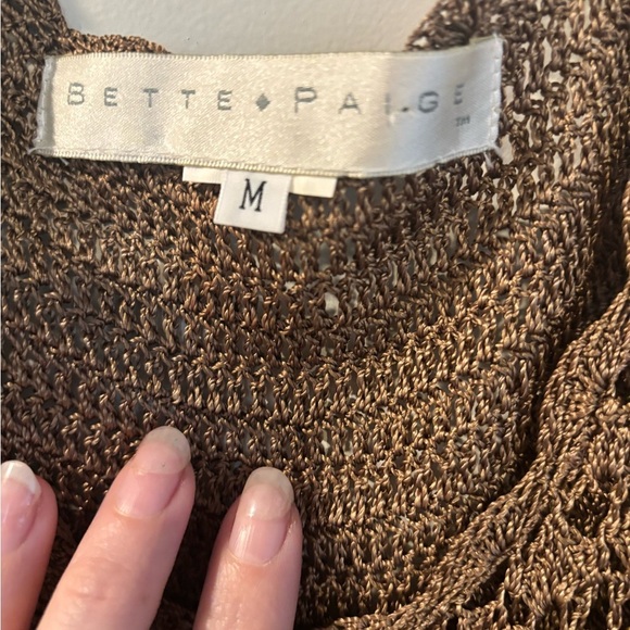 Bettie Page Brown Knit Tank Top - Picture 3 of 4